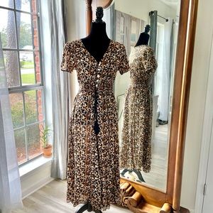 Leopard print maxi dress